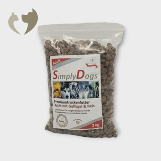 SimplyDogs - Adult mit Geflügel & Reis 2 kg