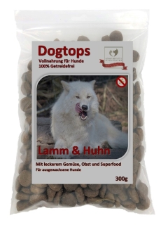 Dogtops Lamm & Huhn (getreidefrei) Probe 300g...